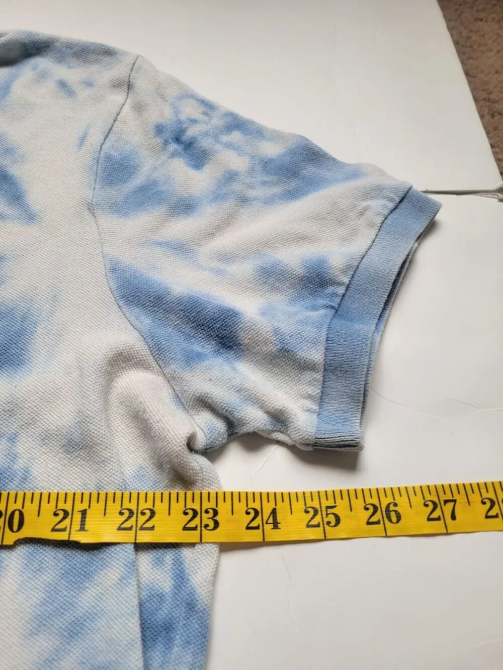 Polo Ralph Lauren polo shirt blue and white tie-dye embroidered logo Size XL